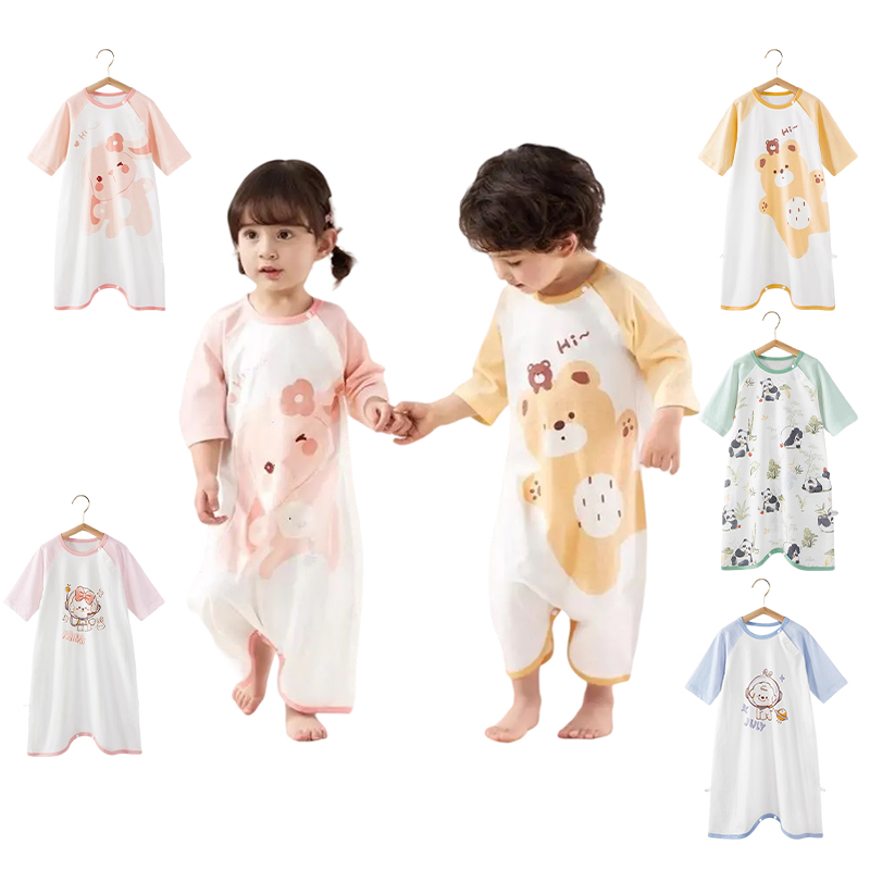 Baby Clothing Night - Summer Girl Boy Nightgown Cartoon Pajamas