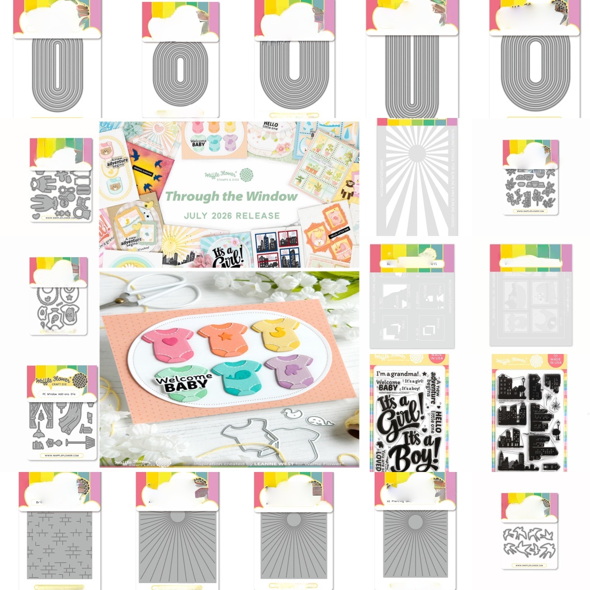 Baby Clothing Bag - July 2026 Windows Postage Collage Baby