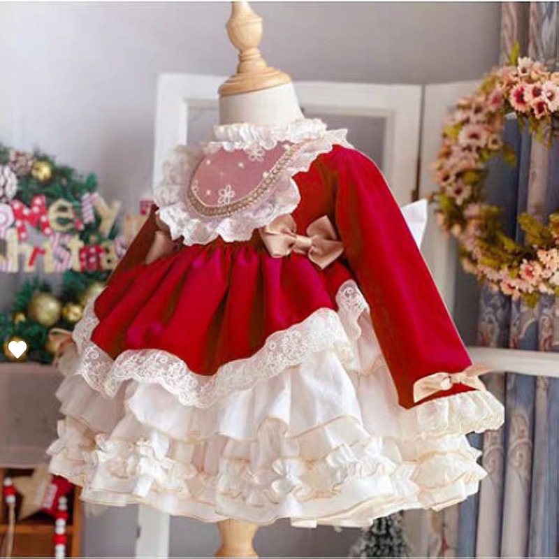 Baby Clothing Dresser - Girl Baby Party Dress New Spanish