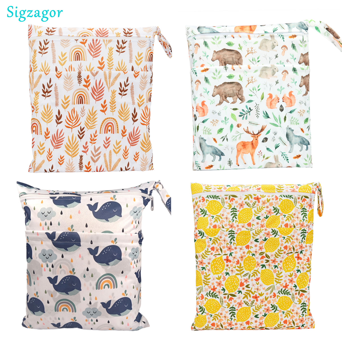 Baby Clothing Cupboard - [Sigzagor] Wet Dry Bag With Two
