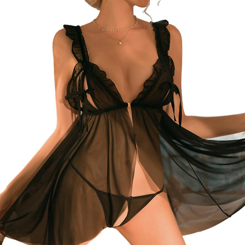 Baby Clothing Night - Sexy Lingerie Women Crotchless Sleepwear Pajamas