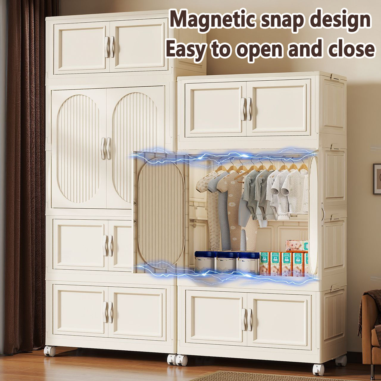 Folding Children's Wardrobe Ba - Baby Clothing Organizer 评论和价格