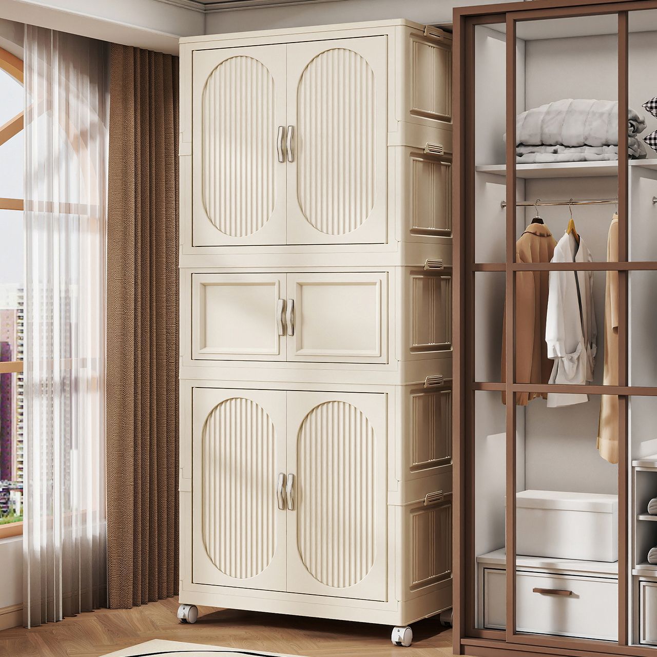 Folding Children's Wardrobe Ba - Baby Clothing Organizer 评论和价格