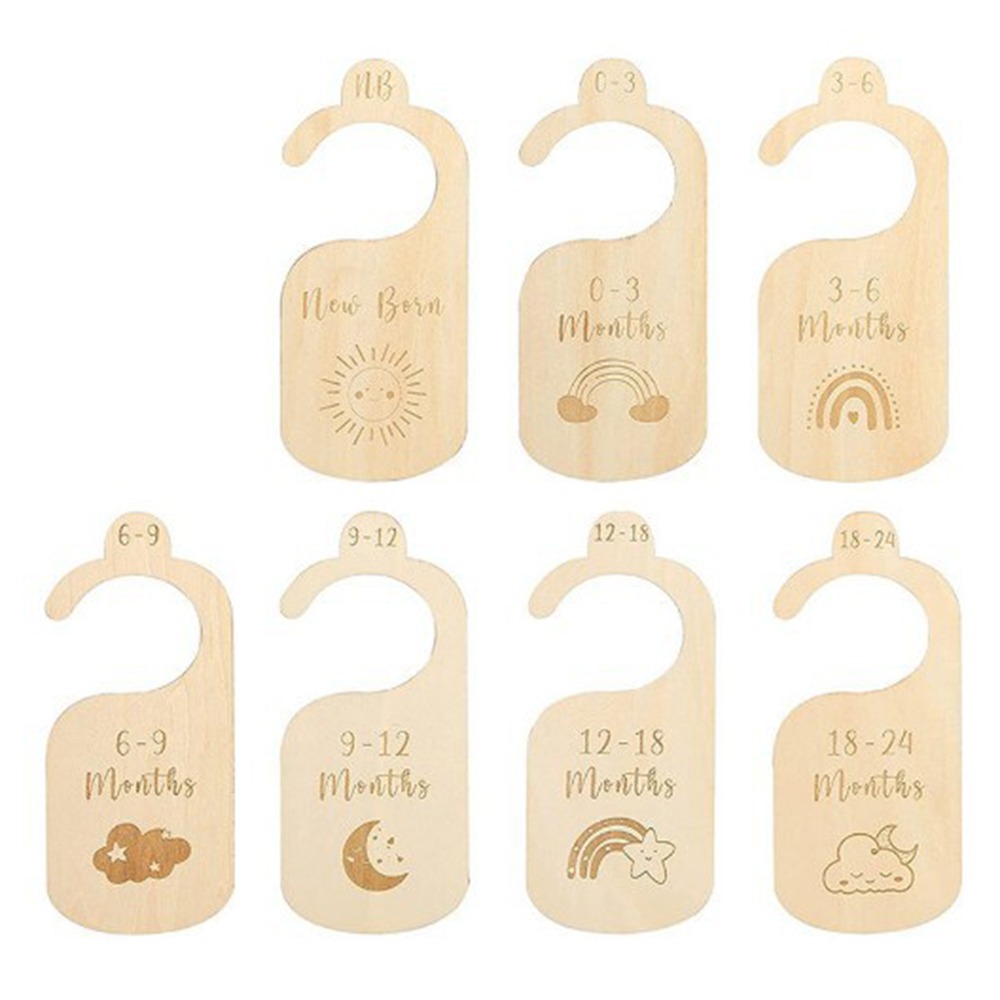 7/8Pcs Wood Baby Closet Divide - Baby Clothing Cupboard 评论和价格