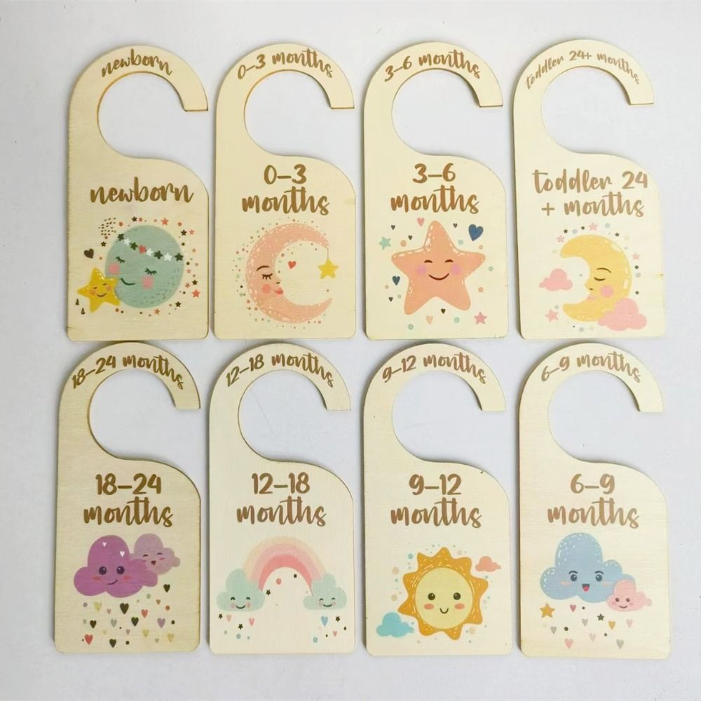 7/8Pcs Wood Baby Closet Divide - Baby Clothing Cupboard 评论和价格