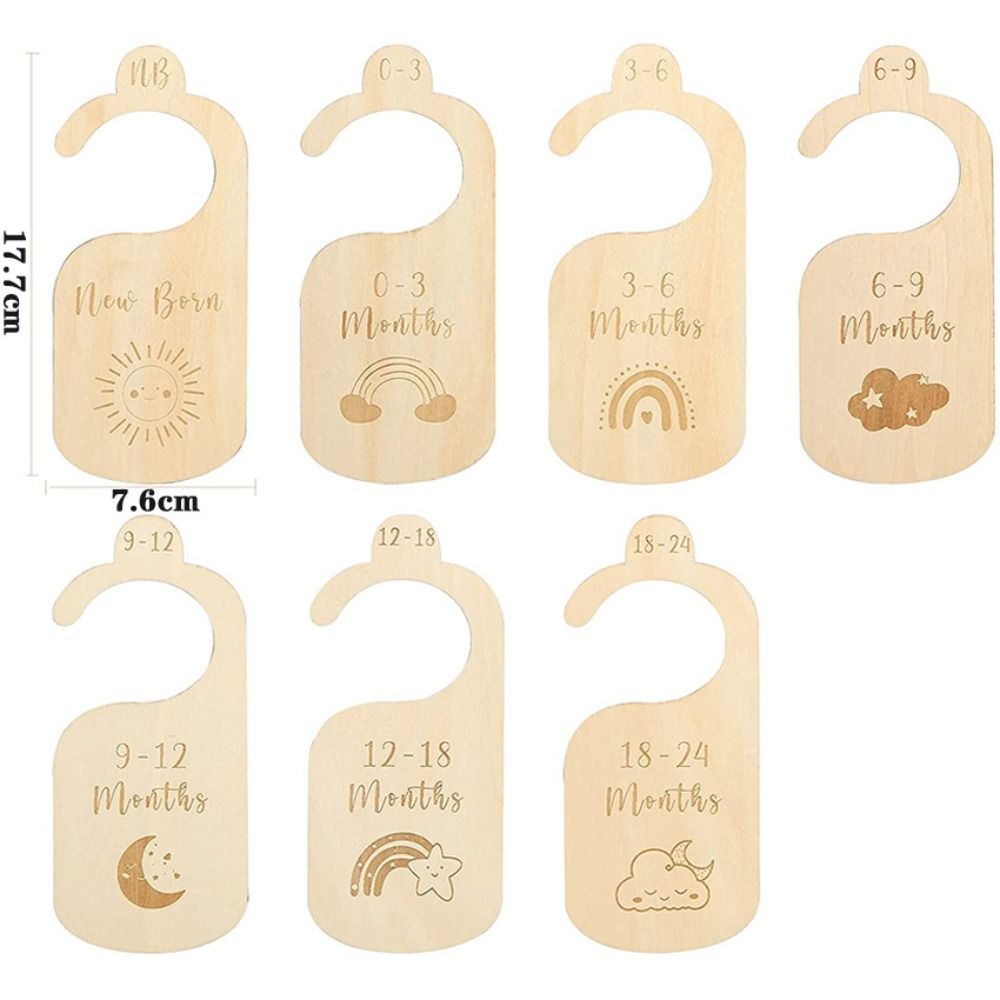7/8Pcs Wood Baby Closet Divide - Baby Clothing Cupboard 评论和价格