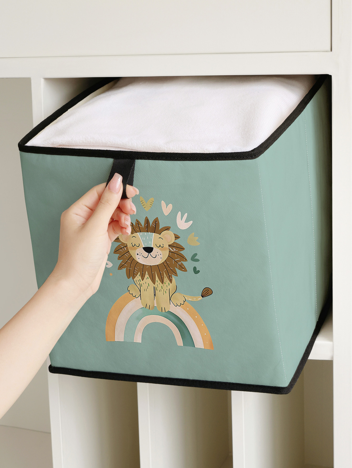Cute Lion Rainbow Print Foldab - Baby Clothing Organizer 评论和价格