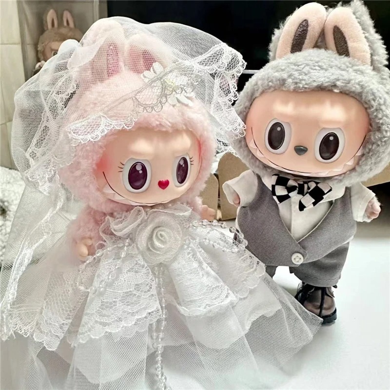 15 17cm For Labubu Doll Weddin - Baby Clothing Unisex 评论和价格