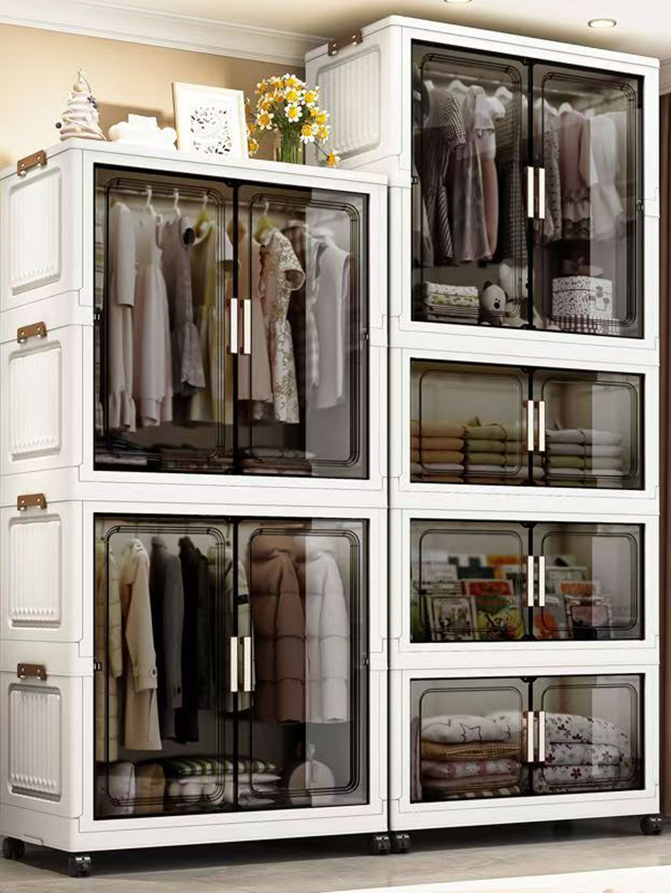Thickened Folding Storage Cabi - Baby Clothing Cupboard 评论和价格