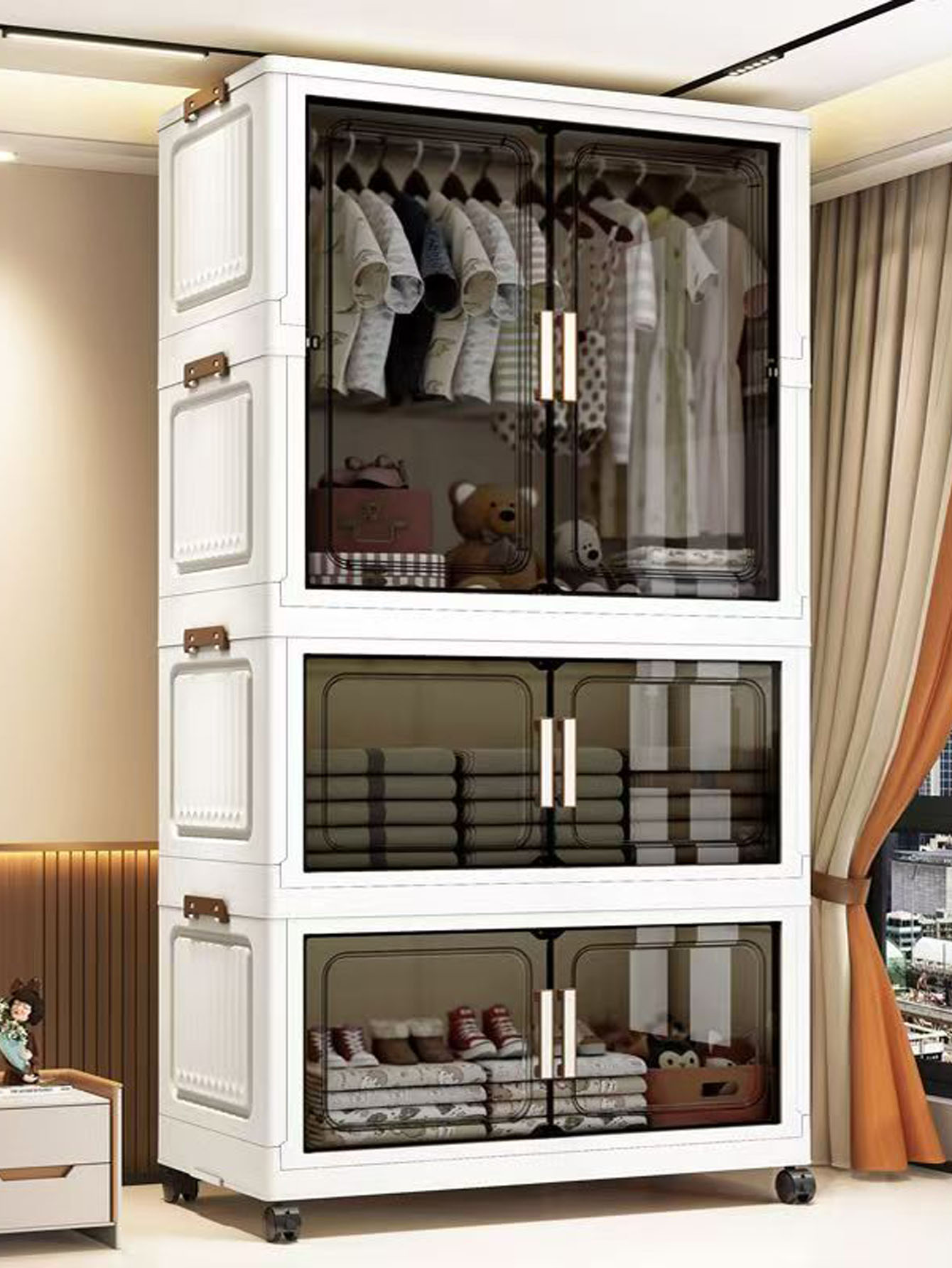Thickened Folding Storage Cabi - Baby Clothing Cupboard 评论和价格