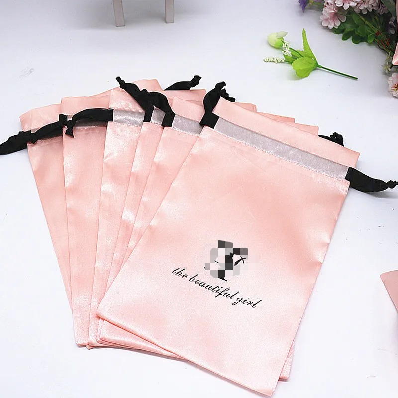 20PCS Baby Pink Silk Satin Pou - Baby Clothing Bag 评论和价格
