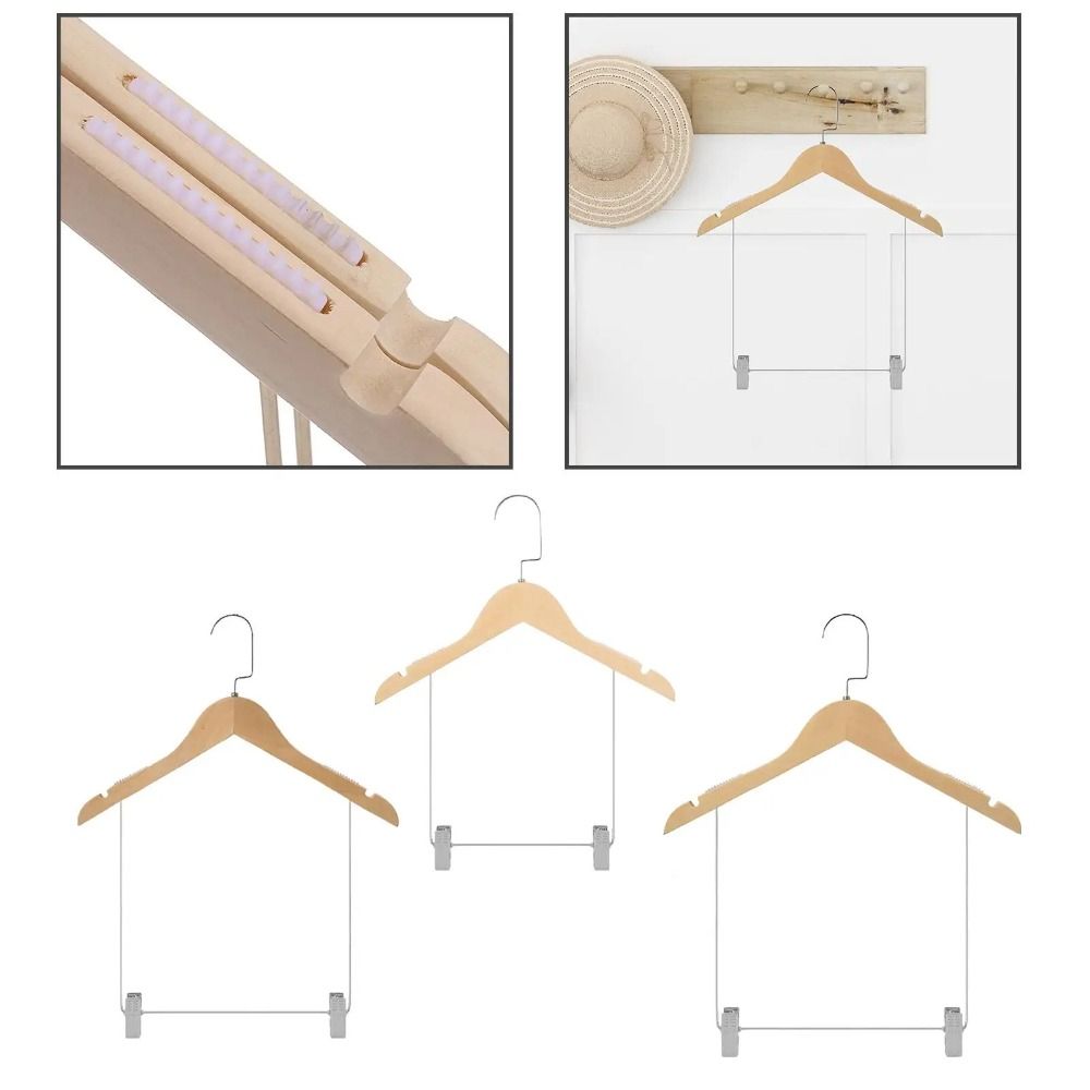 Solid Wood Suit Hangers Underw - Baby Clothing Display Stand 评论和价格