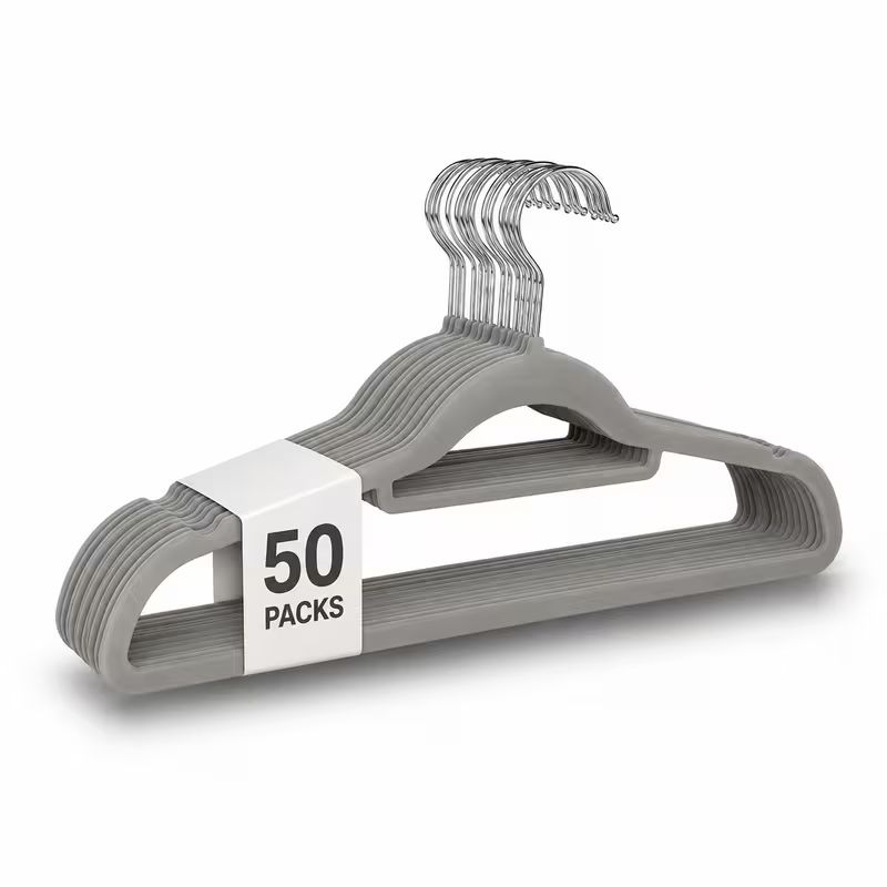 Velvet Hanger Set of 50 - Non- - Baby Clothing Rack 评论和价格