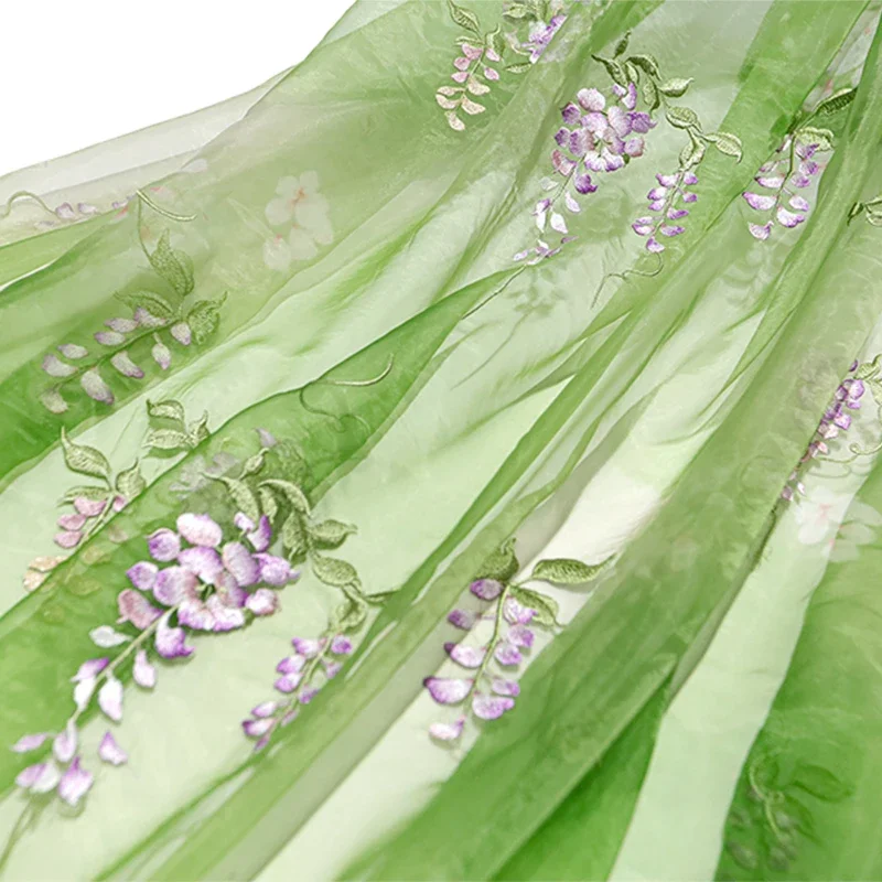 Wisteria Embroidery Fabric DIY - Baby Clothing For Summer 评论和价格