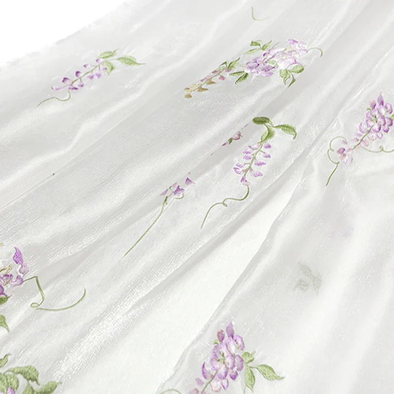 Wisteria Embroidery Fabric DIY - Baby Clothing For Summer 评论和价格