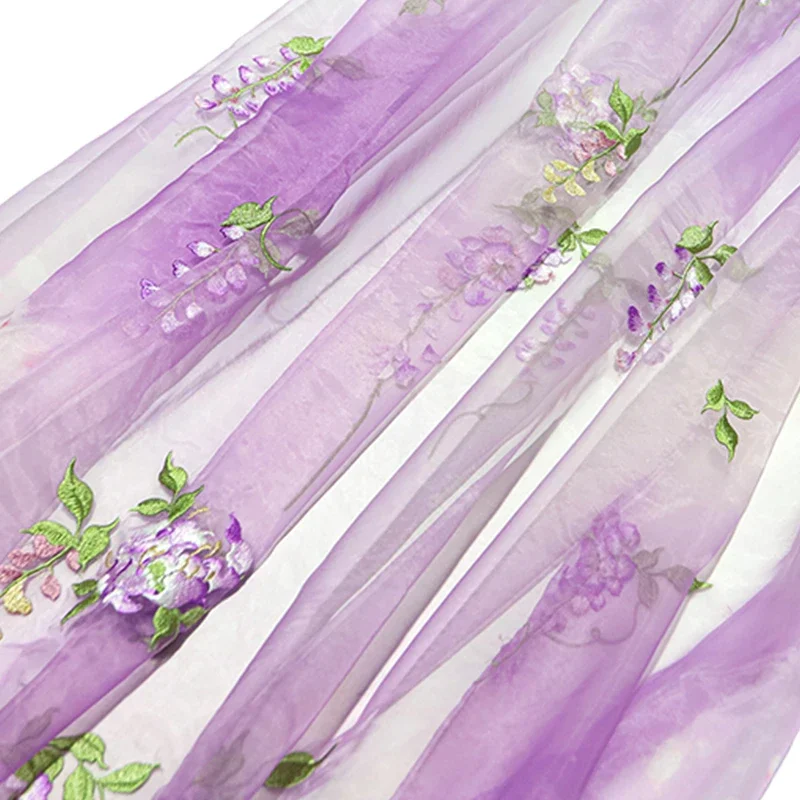 Wisteria Embroidery Fabric DIY - Baby Clothing For Summer 评论和价格