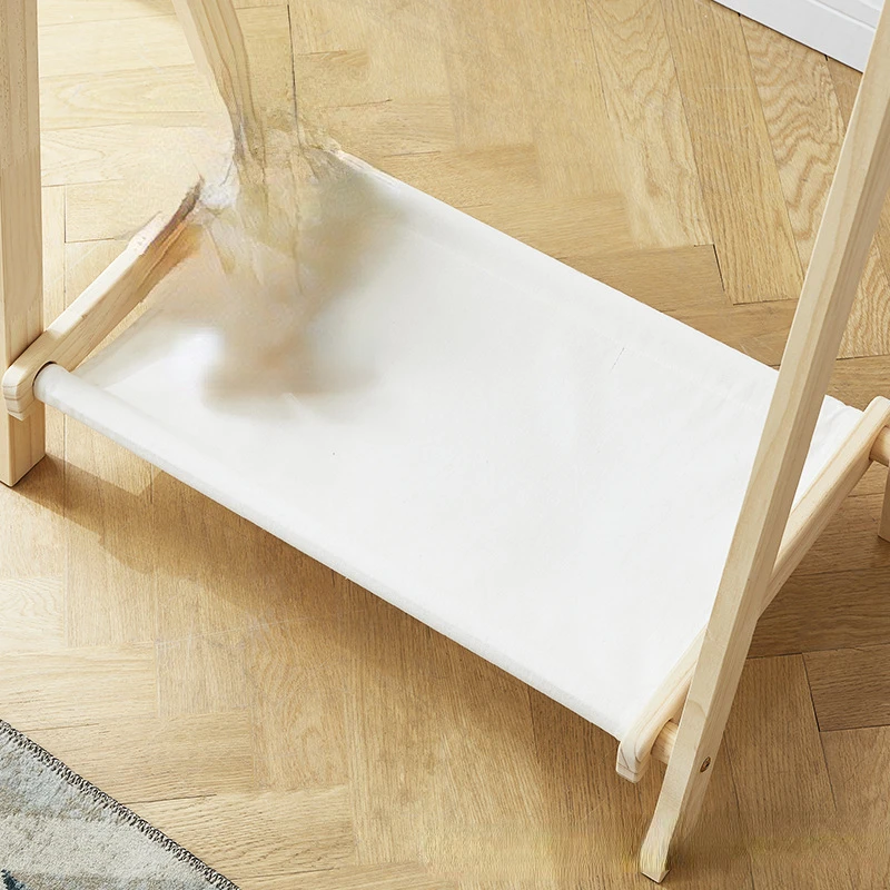 Solid Wood Floor Standing Clot - Baby Clothing Rack 评论和价格