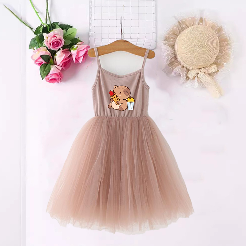 Capybara Girls Dresses Anime P - Baby Clothing For Summer 评论和价格
